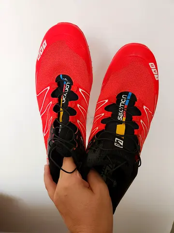 Salomon S-LAB Sense Ultra Men’s Trail Running Shoes (Size US 12 / EU 45 1/3) – Racing Red