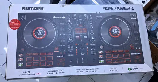 NUMARK MIXTRACK PLATINUM FX 4 DECK DJ CONTROLLER @ AED 750/- ONLY BOX PACK MINT CONDTION