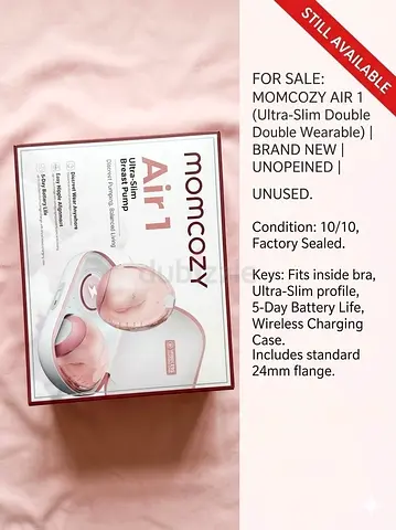 Momcozy Air 1 Ultra-Slim Double Wearable Breast Pump - Brand New, Sealed