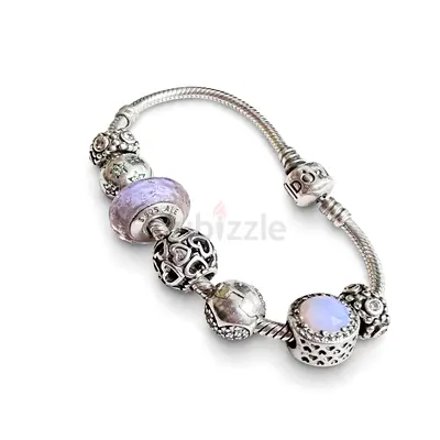 Title: Authentic Pandora Jewelry Lot 8pcs - S925 ALE Stamped - Very Good Condition