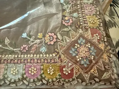 Beautiful embroidered saree brand new