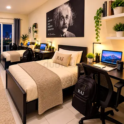 🏡 RAJBHAI | Fully Furnished Bedspace for Students & Bachelors 👨💻 | Individual Workstation 💻