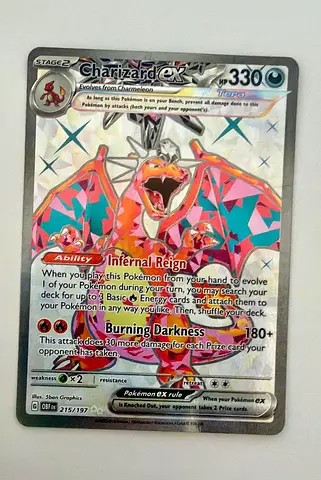 Pokémon Charizard ex 215/197 Ultra Rare – Obsidian Flames