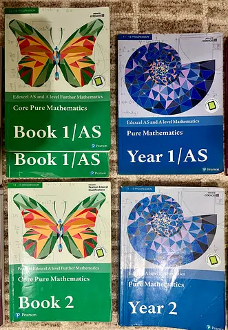 Set of 4 Edexcel AS/A Level Pure Mathematics Textbooks (Book 1, Book 2, Year 1, Year 2)