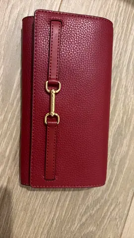 MK Carson Large Pebbled Leather Convertible Crossbody Bag In Red