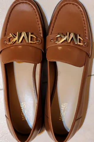 Michael Kors brown leather loafers, size 41 - lightly used