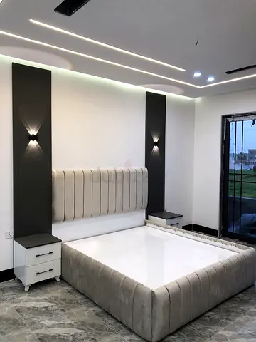 Modern luxury 180*200 king size gray colour bed