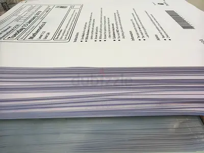 23 A4 printed sheets for past papers for GCSE LEVELS math not used