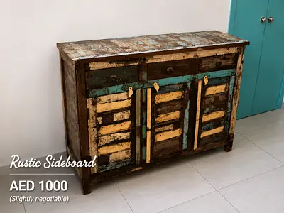 Rustic Reclaimed Wood Sideboard / Storage Cabinet