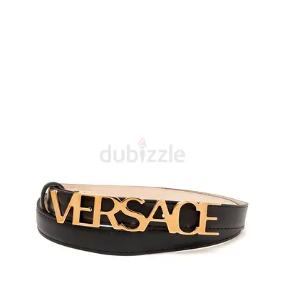 VERSACE Logo Belt in Leather