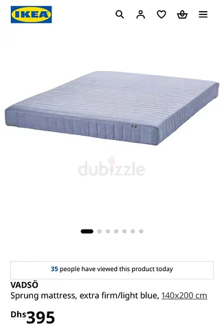IKEA VADSÖ Spring Mattress - Extra Firm, 140x200 cm