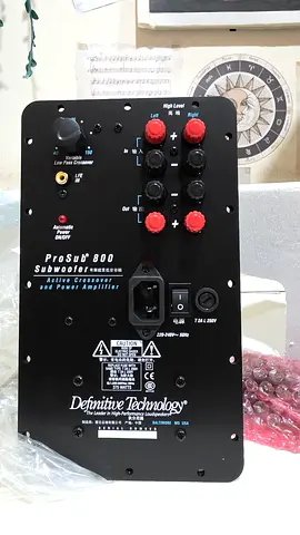 DEFINITIVE TECHNOLOGY PROSUB 800 AMP ONLY