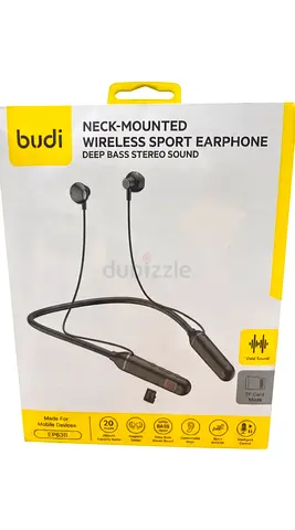 Earphone Budi Neck-Mounted Wireless Sport Earphones - Deep Bass, Bluetooth