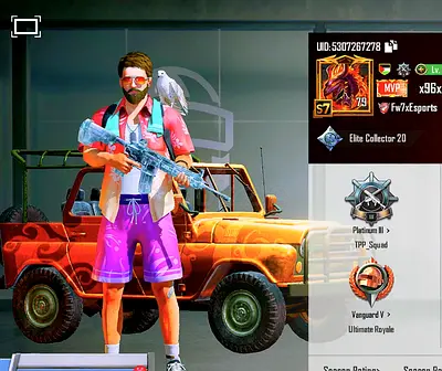 PUBG ACCOUNT S7 SINGLE DIGIT CONQ | RARE OLD STUFF | S5 TO A17 ALL MAX | INVENTORY OLD + HAIR