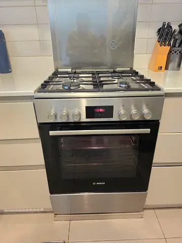 Bosch Dual Combination Top Burners Gas & Electric Oven 60x60cm Cooker Excellent Condition