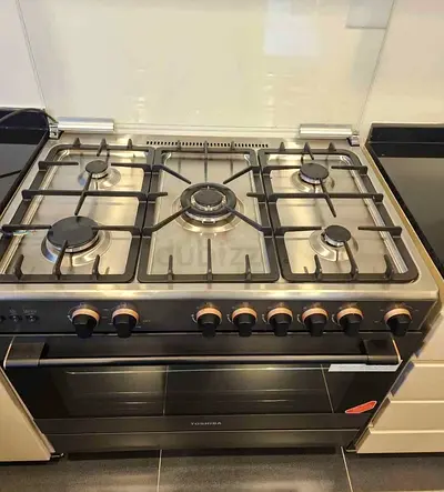 Toshiba New Model 5 burner Gas Cooking Stove with gas oven 90cm