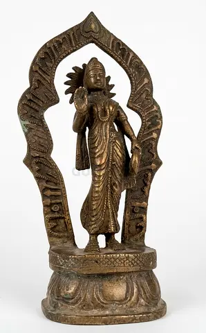 Antique brass statue 26cm height