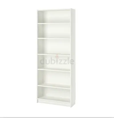 ikea Tall White 6-Shelf Bookcase / Bookshelf - Good Condition
