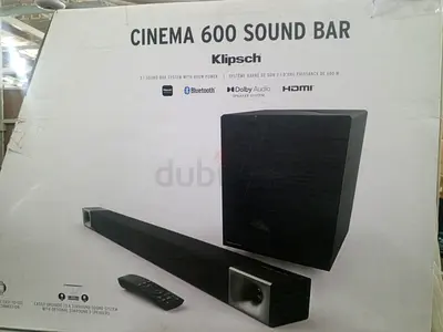 Klipsch Cinema 600 Sound Bar 3.1 10" Wireless Subwoofer, HDMI-ARC, Bluetooth, Optical, Black