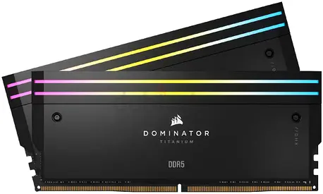Corsair Dominator Titanium 64GB ( 2x 32GB ) DDR5 RGB Desktop Memory Kit, 6400MT/s Memory Speed, CL32