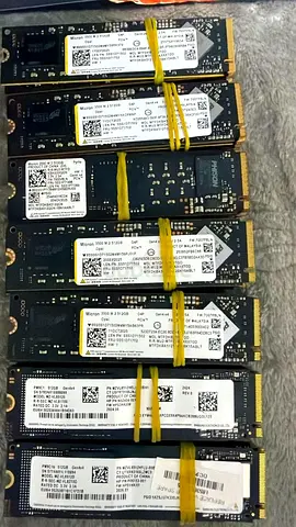 Lot of 8 M.2 NVMe / SATA SSDs (Micron & others) - used
