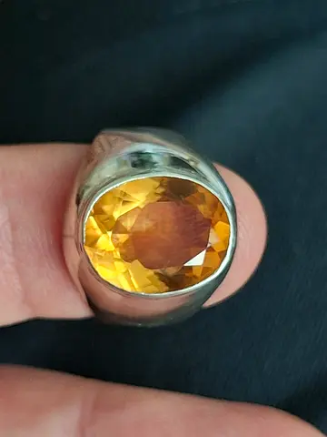 Certified Natural Brazilian Citrine Ring