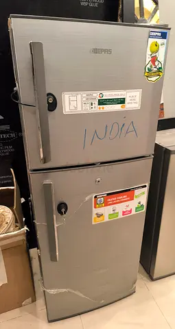 138 litres Net Geepas Double Door Refrigerator - Good Working Condition