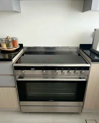 Siemens 5 Zone Ceramic Cooker, IQ700, Cooking Zones, 8 Cooking Function, Stainless Steel, 90 x 60 Cm