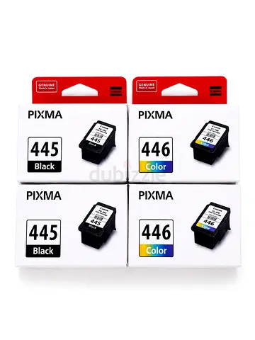 Canon PIXMA 445 Black & 446 Color Ink Cartridges - New (4 pcs)
