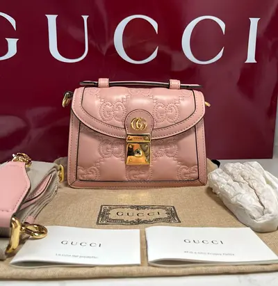 Gucci Mini GG Shoulder Bag Matelasse Leather