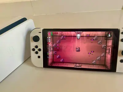 Nintendo Switch OLED (White) with Dock - Good Condition