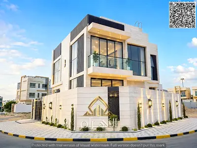 With less than 10% down payment - Luxury 5-bedroom G+2 villa for sale - 10% down payment and monthly installments starting from AED 5,000 at an except