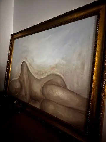 Large Framed Abstract Oil Painting