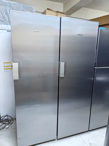 Stainless Steel Upright Freezer/Fridge - Large Capacity, Good Condition