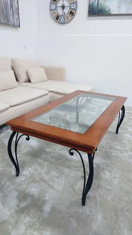 Wooden Coffee Table Top-Glass