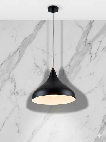 Modern Black Pendant Light – Minimal Hanging Ceiling Lamp