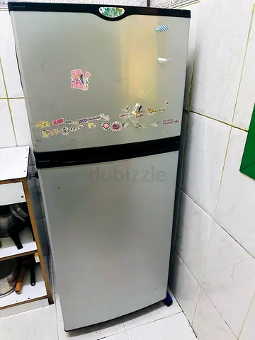 Silver Top-Freezer Refrigerator - Used, Good Working Condition