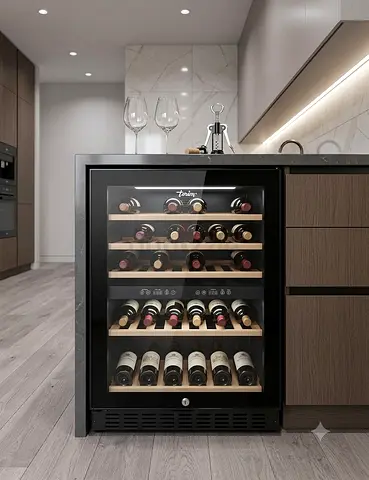 Terim 40-Bottle Wine Cooler | Dual Zone Temperature | Premium Wine Refrigerator