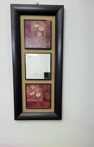 Decorative Wall Frame with Mirror & Floral Art Must Go Today