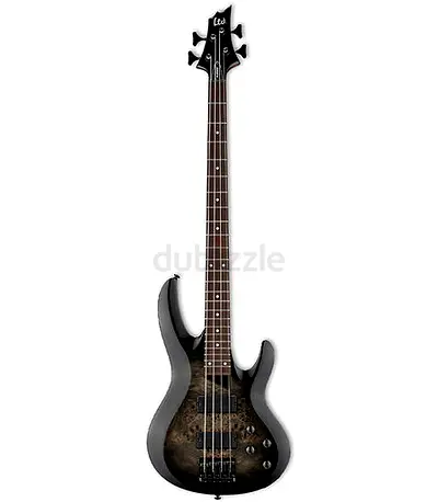 ESP LTD B-204DX Series 4-String Electric Bass, Black Burst Finish