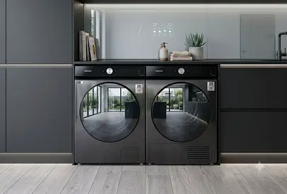 Samsung Bespoke 11.5kg Washer & 9kg Dryer Set | Black Stainless Steel