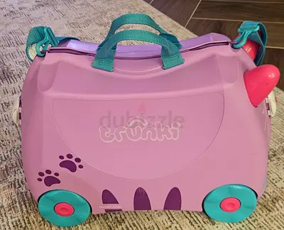Trunki kids ride-on suitcase / travel trunk - pink/purple