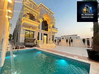 فيلا الأحلام في المويهات 2 بتصميم كلاسيك من يبحث عن افضل المواقع في عجمان وقريبه من جميع الخدمات مع مسبح + حوش كبير + روف