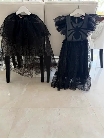 Zara spider-themed Halloween dress and cloak