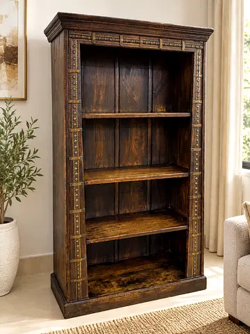 Marina Home Solid Wood Antique Bookshelf