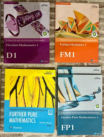 Set of 4 Edexcel A Level / GCSE Further Mathematics Textbooks (D1, FM1, FP1, Further Pure)