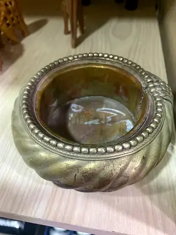Antique metal bowl 17cm length