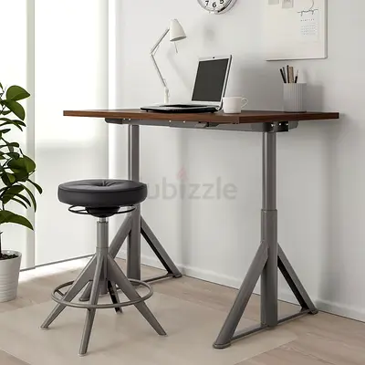 IKEA Idasen desk (sit/stand) Wooden Top Table with Metal Legs - Good Condition