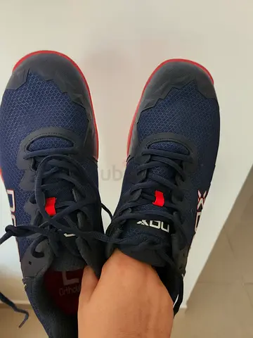 Nox ML10 Hexa Professional Padel Shoes (Size EU 44 / US 10) – Blue & Fiery Red