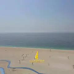 Sea view. Luxury apartment, second tenant. Two bedrooms, living room, maid's room, balcony. Ajman Co